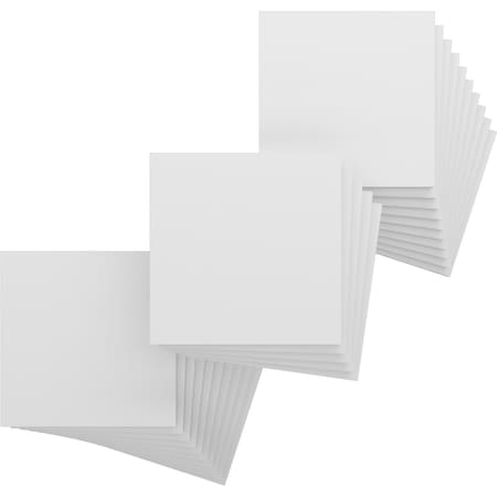 Ekena Millwork 11 3/4W x 11 3/4H x 5/8T PVC Hobby Boards, Unfinished, 25PK HBP12X12X625DUN